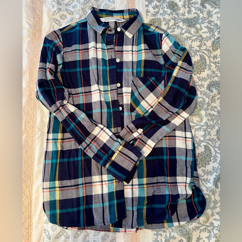 Plaid button down shirt